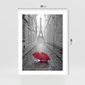 Plakat bez ramy 30x40 - Kolorowy parasol w Paryżu - Paryż, parasol