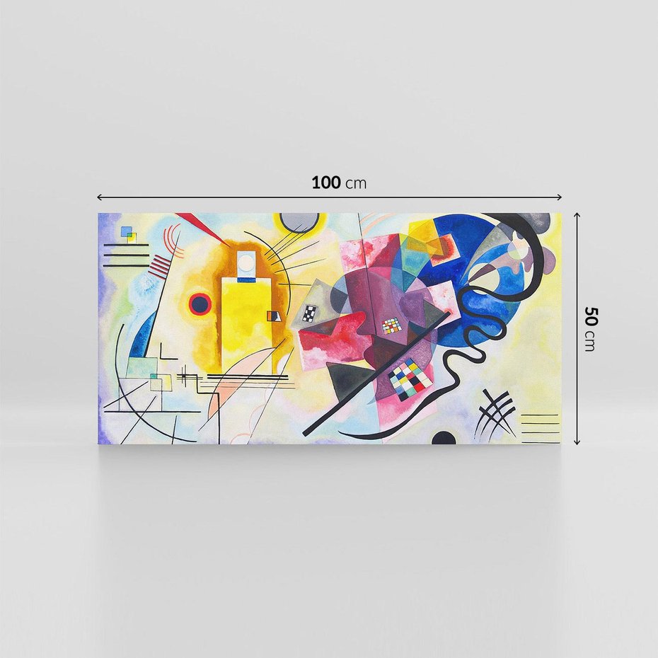 Obraz na płótnie 100x50 - "Żółty-Czerwony-Niebieski" Wassily Kandinsky - Reprodukcja - reprodukcja, obraz na płótnie