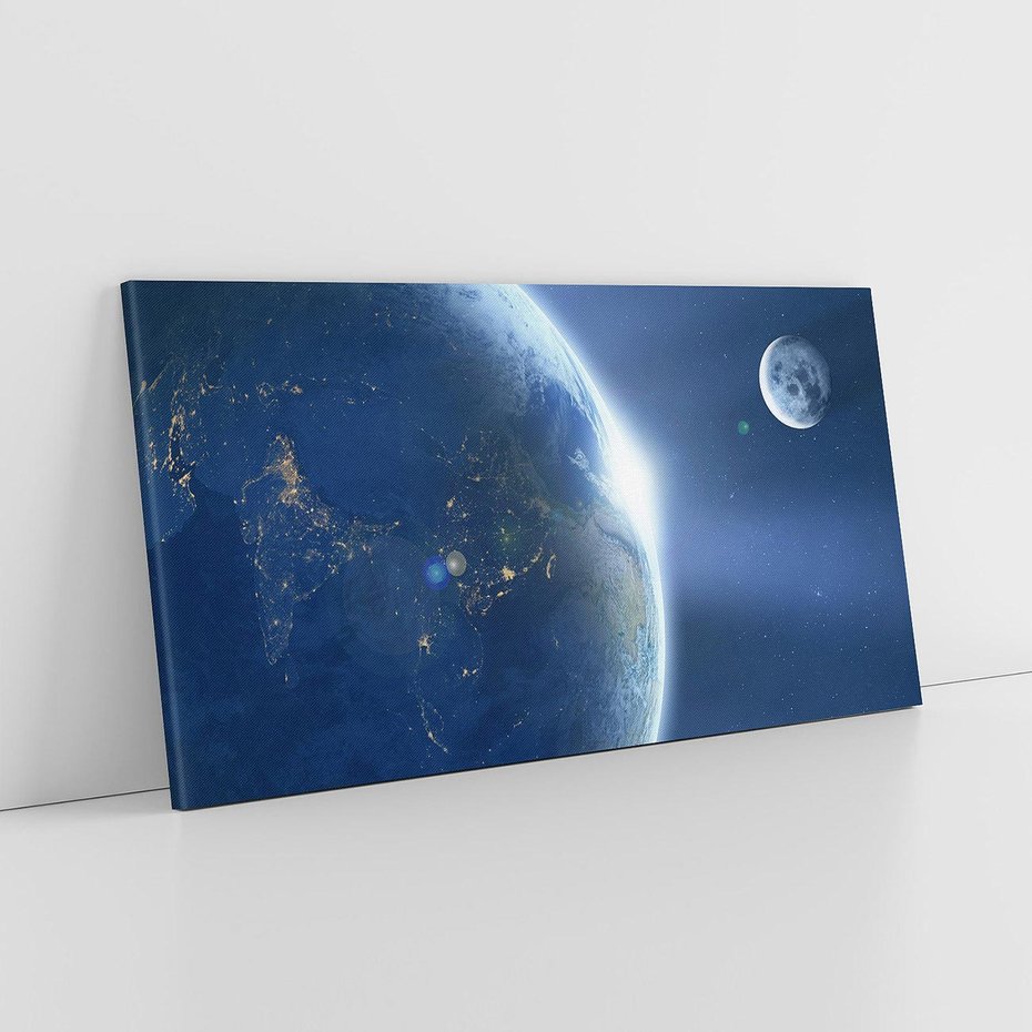 Obraz na płótnie 100x50 - Spotkanie księżyca i Ziemi - księżyc, ziemia