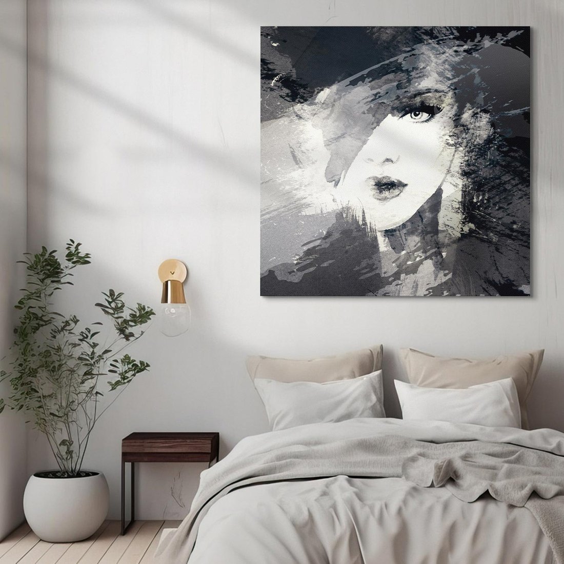Obraz na płótnie 50x50 - Abstrakcyjna wizja kobiety - abstrakcja, kobieta