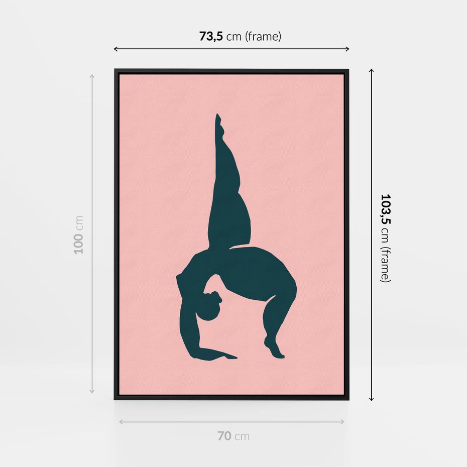 Obraz w ramie 70x100 - Zaklęte Wzory - abstrakcja, kobieca sylwetka - rama czarna