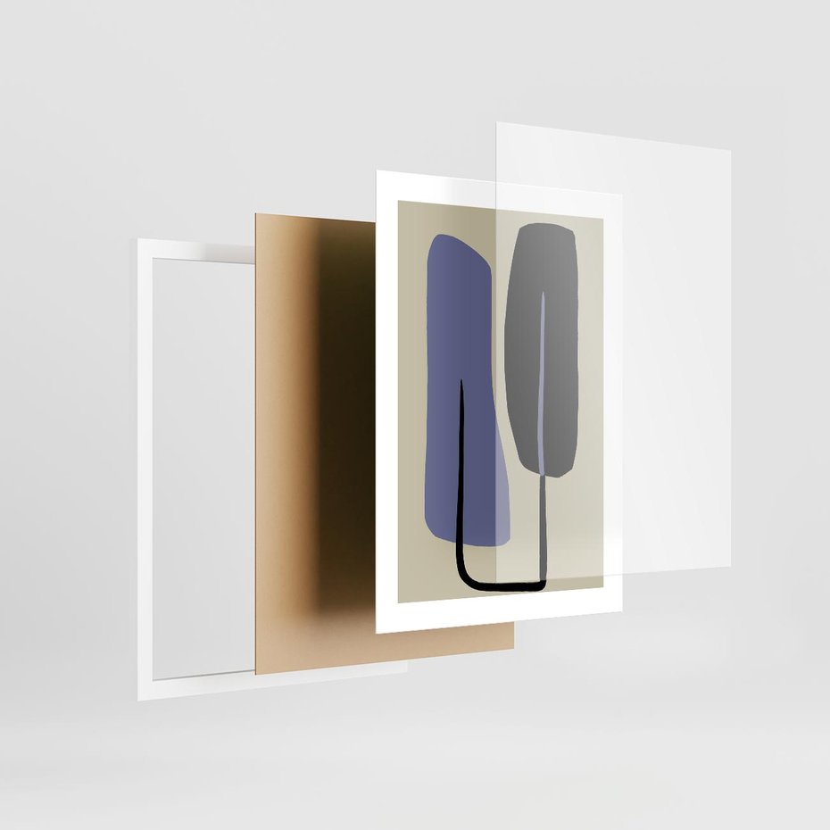 Plakat w ramie 30x40 - Harmonia Nowych Anomalii - minimalizm, boho plakat - rama biała