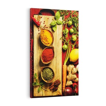 Obraz na płótnie 50x70 - Smakowy Zmysł - przyprawy, kuchnia