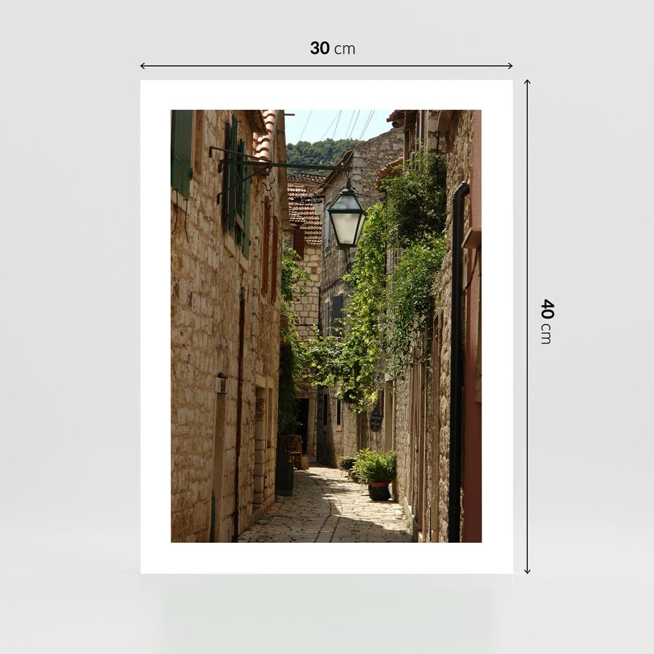 Plakat bez ramy 30x40 - Urokliwa włoska uliczka - włoska, uliczka