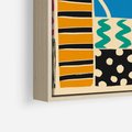 Obraz w ramie 80x80 - Etno Boho - etno ornamenty, boho klimat - rama drewno
