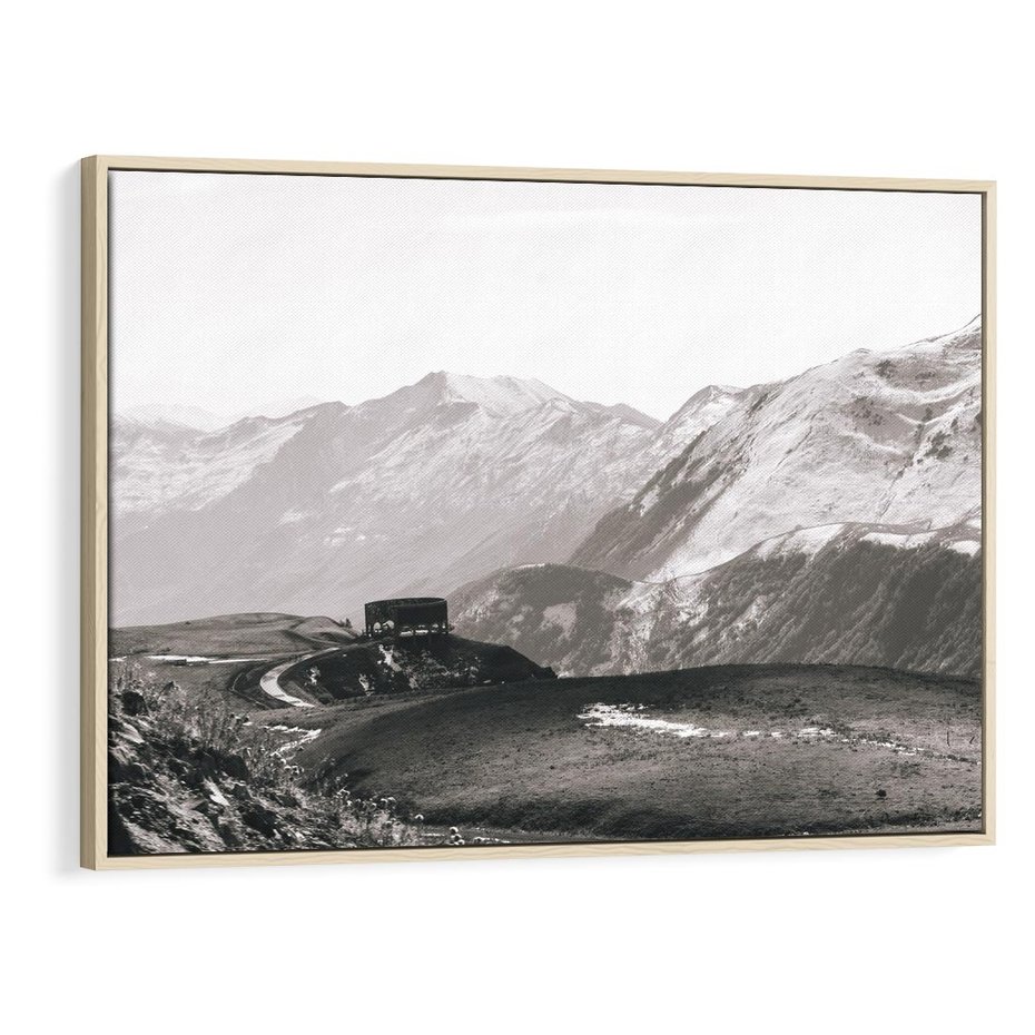 Obraz w ramie 70x50 - Wzgórza w Bieli - górski krajobraz, punkt widokowy - rama drewno