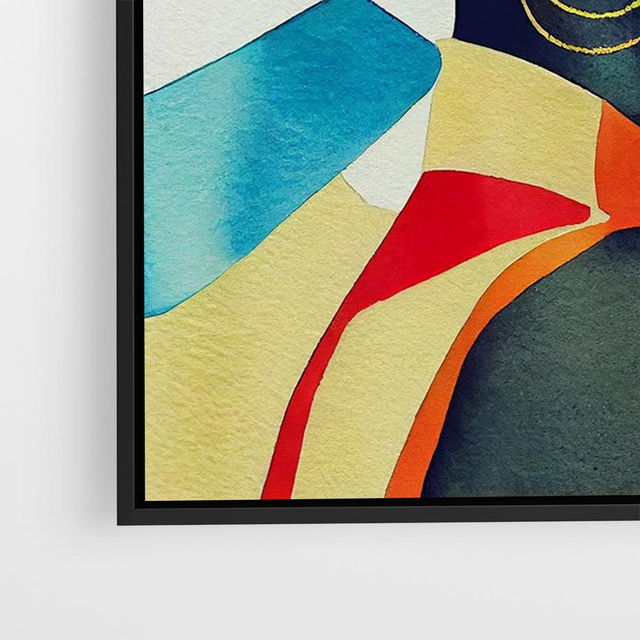 Obraz w ramie 100x70 - Kolory Kobiety - mural, abstrakcja - rama czarna