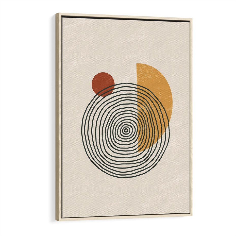 Obraz w ramie 50x70 - Odbicia Wyobraźni - nowoczesna sztuka, minimalizm - rama drewno