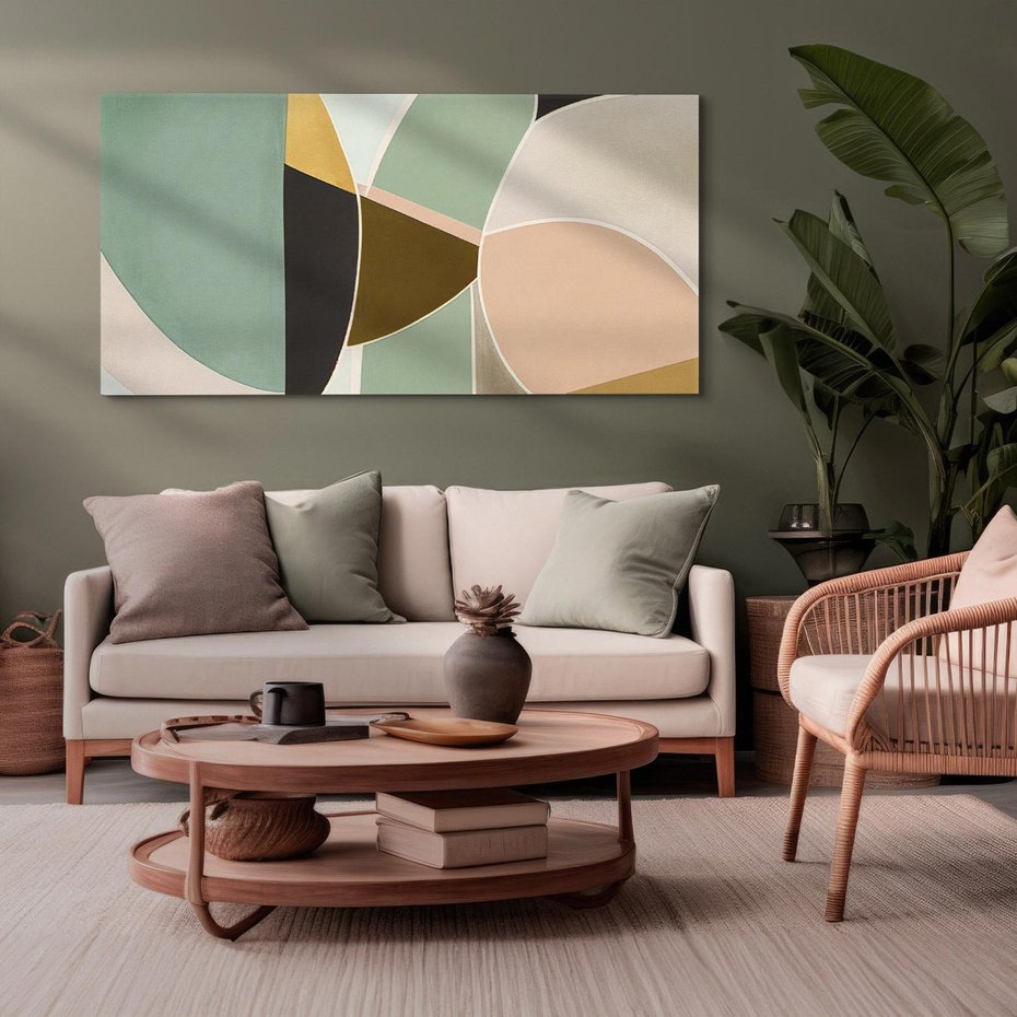 Obraz na płótnie 100x50 - Abstrakcyjne Pudry - abstrakcyjne kształty, plamy