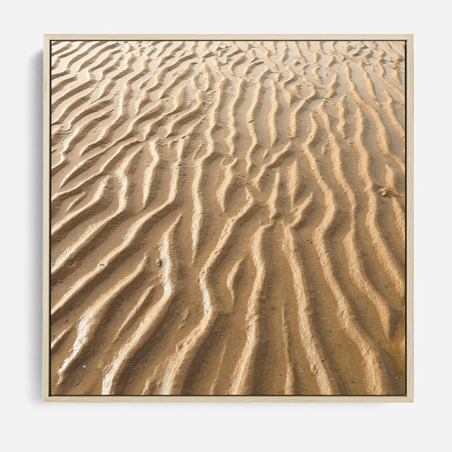 Obraz w ramie 80x80 - Piasek i Nieskończoność - pustynia, piasek - rama drewno