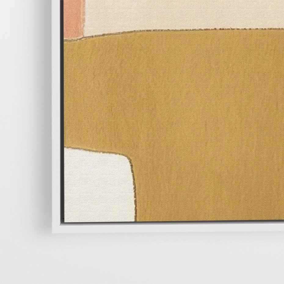 Obraz w ramie 70x100 - Pasy Abstrakcji - kolorowe pasy, plamy koloru - rama biała