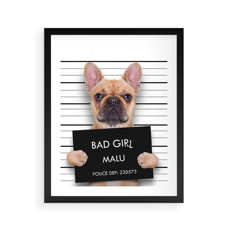 Plakat w ramie 40x50 - przyjaciel na zawsze - pies, piesek - rama czarna