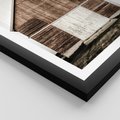 Plakat w ramie 50x70 - Rustykalny Drewniany Domek - domek, drewniany dom - rama czarna