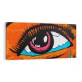 Obraz na płótnie 140x70 - Artystyczne spojrzenie: oko w graffiti - oko, graffiti