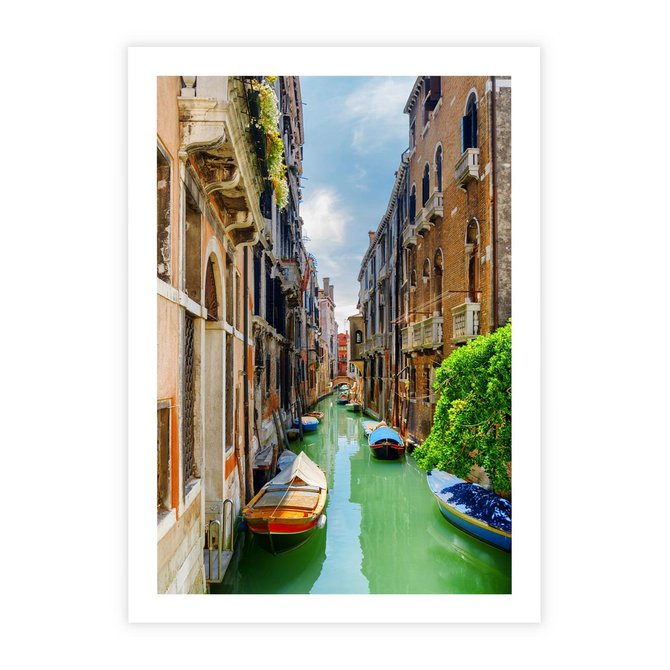Plakat bez ramy 21x30 - Wenecja: romantyczne miasto wodnych dróg - Wenecja, Włochy