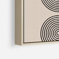 Obraz w ramie 80x80 - Bezgraniczne Odbicia - abstrakcyjne linie, geometria - rama drewno