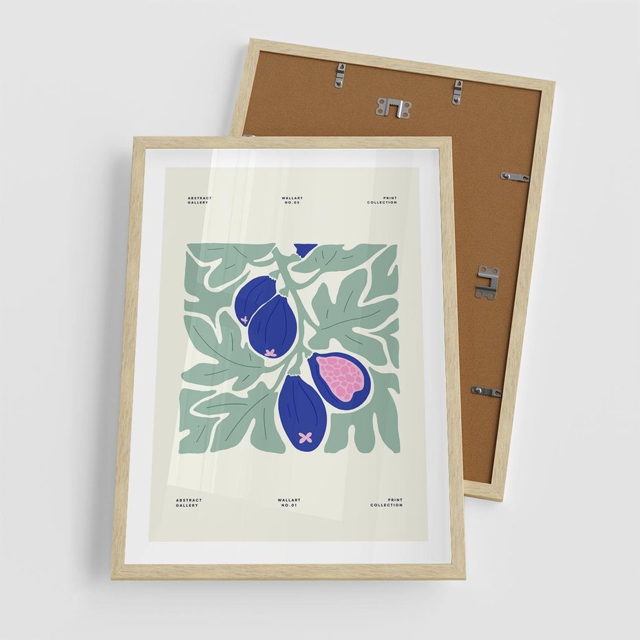 Plakat w ramie 50x70 - Symfonia Przestrzeni - figi, plakat - rama drewno