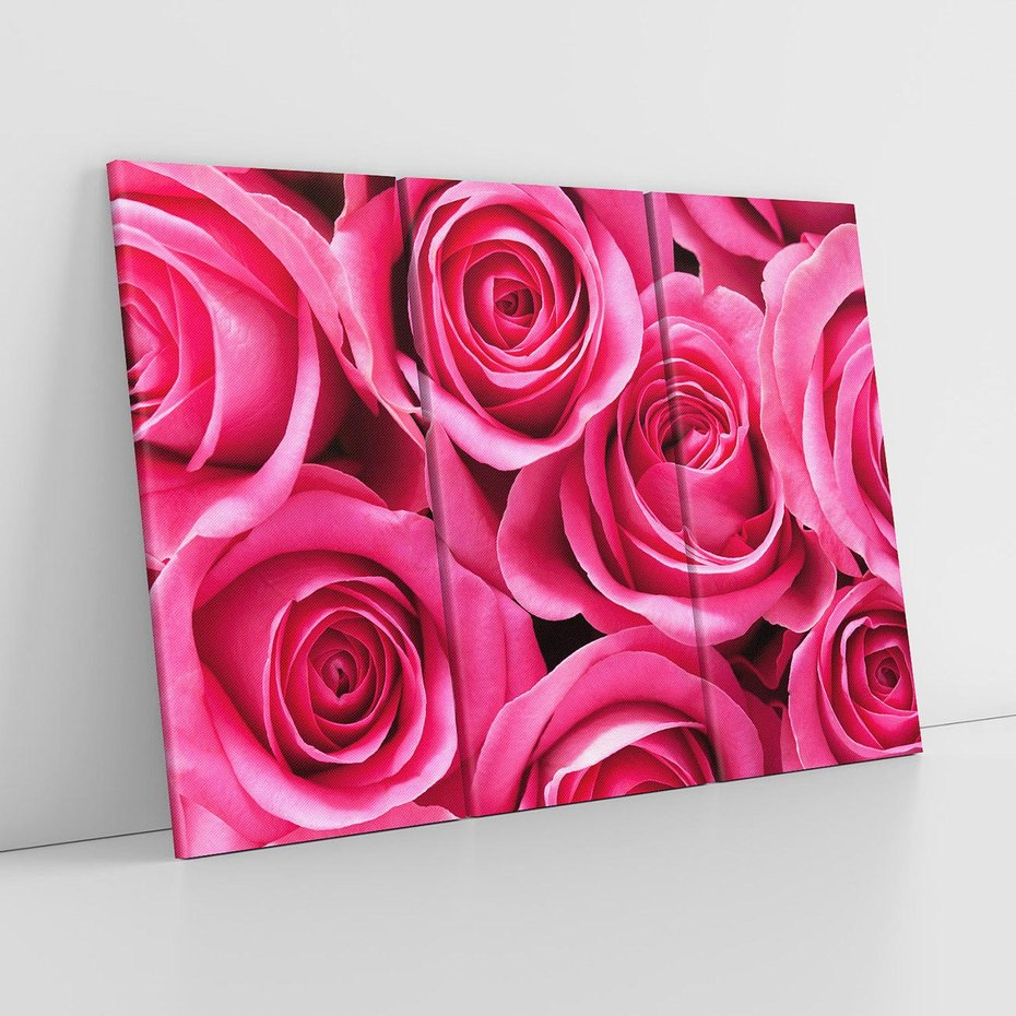 Obraz na płótnie 120x80 - Romantyczne róże w pełnym rozkwicie - róże, kwiaty