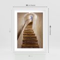 Plakat w ramie 30x40 - Schody Wymiarów - schody, tunel - rama biała