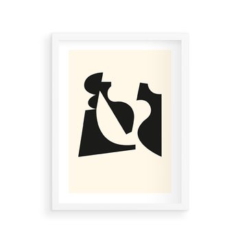 Plakat w ramie 30x40 - Tajemnicze Spektrum - abstrakcyjne kształty, geometria - rama biała