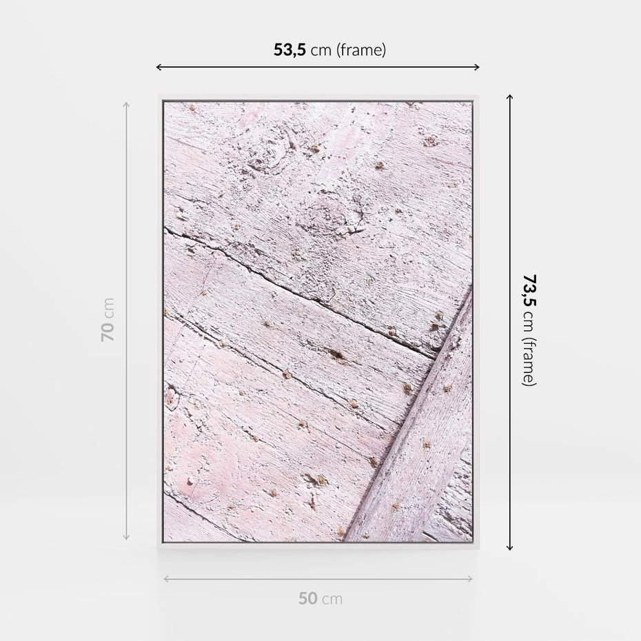 Obraz w ramie 50x70 - Nowoczesna Elegancja - beton, struktura - rama biała