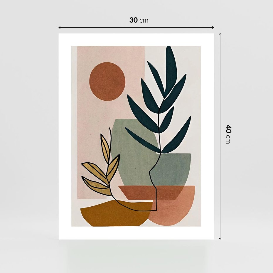 Plakat bez ramy 30x40 - Rozkwitająca Boho Wyobraźnia - boho obraz, abstrakcja