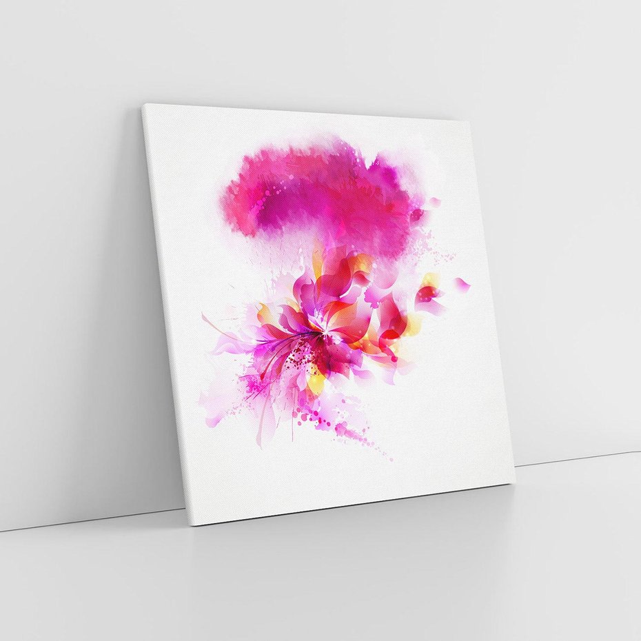 Obraz na płótnie 60x60 - Kwiaty abstrakcji - abstrakcja, kwiaty