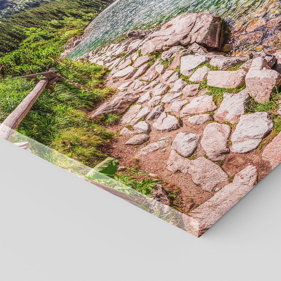 Obraz na płótnie 120x80 - Majestat gór - góry, jezioro