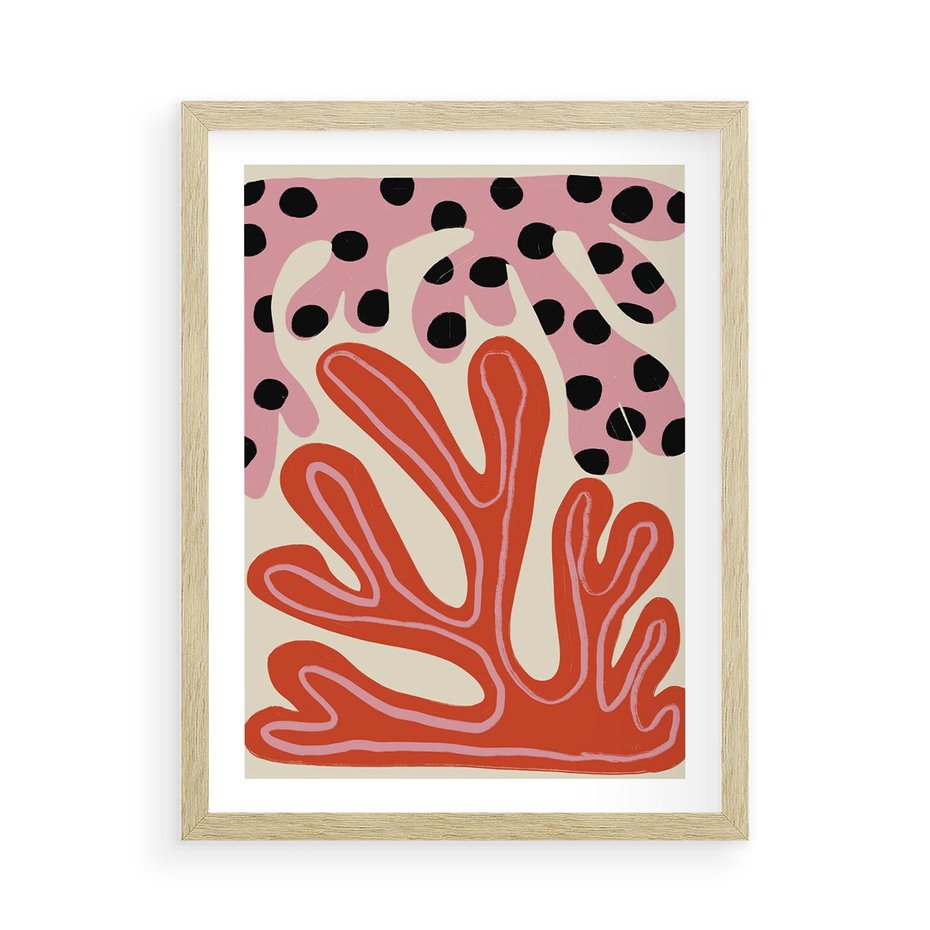 Plakat w ramie 50x70 - Księga Pastelowych Impulsów - abstrakcyjny obraz, plakat - rama drewno