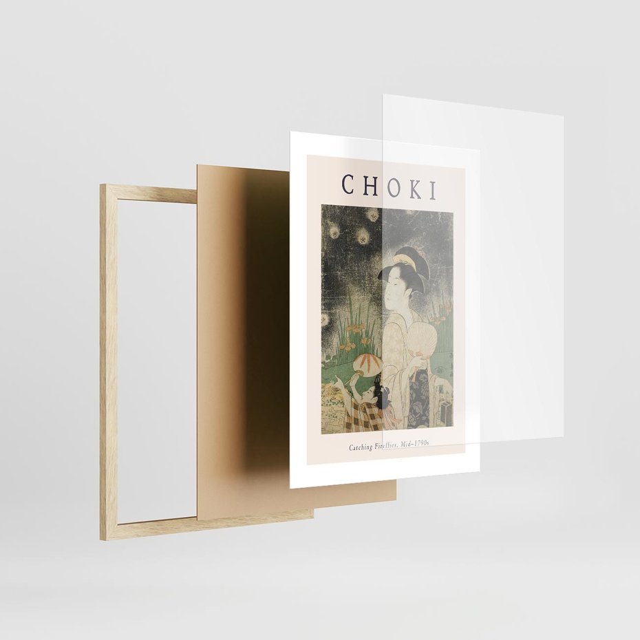 Plakat w ramie 30x40 - Sztuki Choki w Twoim Domu - reprodukcja, rycina - rama drewno