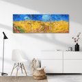 Obraz na płótnie 90x30 - "Wheatfield with Crows" (1890) Vincent van Gogh - Reprodukcja - reprodukcja, obraz na płótnie
