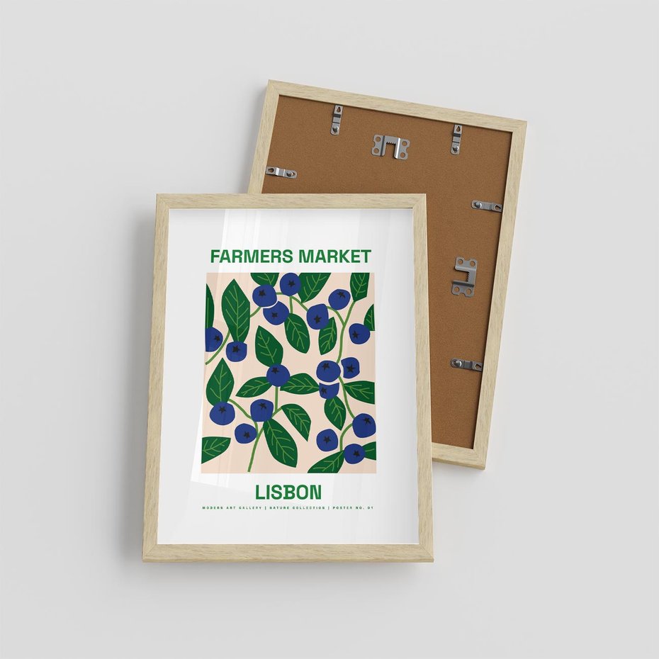 Plakat w ramie 30x40 - Rozkwitający Taniec - rośliny, wazon - rama drewno