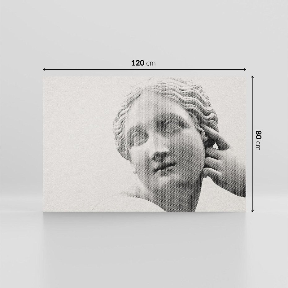 Obraz na płótnie 120x80 - Szarość w Kamieniu - monochromatyczna marmurowa rzeźba, odcienie szarości