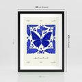 Plakat w ramie 30x40 - Wibracje Wnętrza - nowoczesny plakat, odcienie błękitu - rama czarna