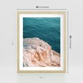 Plakat w ramie 40x50 - Klifowy Horyzont: Brzeg Morza - brzeg morza, klify - rama drewno