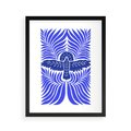 Plakat w ramie 40x50 - Etniczne Rekwizyty - etniczne roślinne wzory, granat - rama czarna