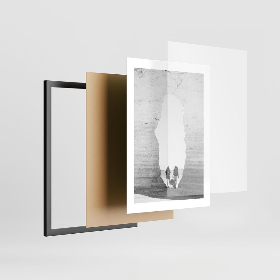 Plakat w ramie 30x40 - Podróżna Eksploracja - Echa Przygody - rama czarna