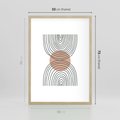 Plakat w ramie 50x70 - Przenikające Widzenia - półkola, koło - rama drewno