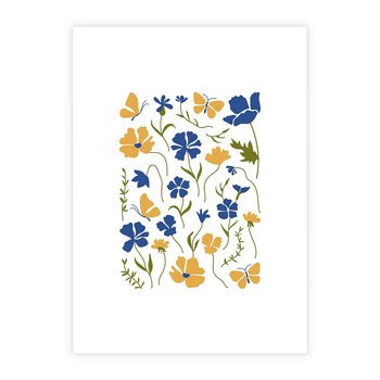 Plakat bez ramy 21x30 - Odgłosy Wizji - kwiaty, sztuka nowoczesna