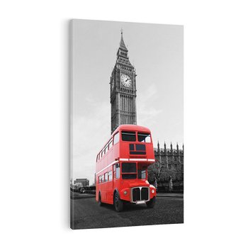 Obraz na płótnie 70x100 - Autobusy w tętniącym życiem Londynie - Londyn, autobus