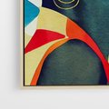 Obraz w ramie 50x50 - Kolory Kobiety - mural, abstrakcja - rama drewno