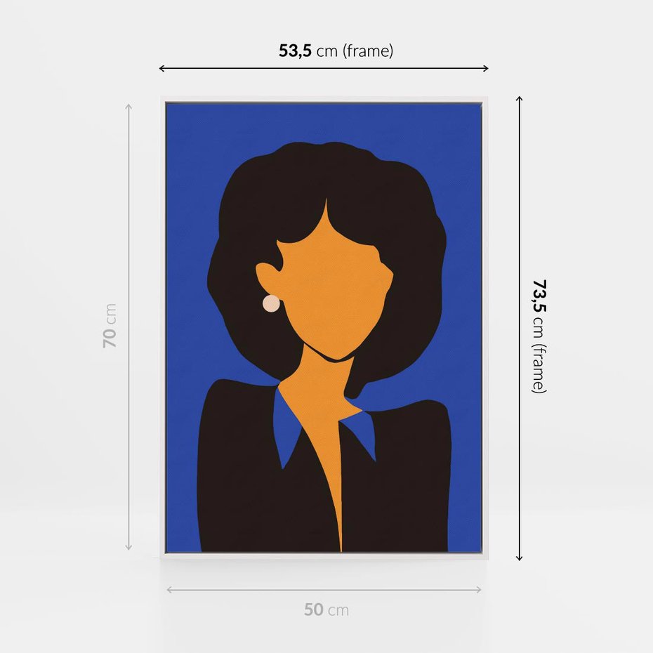 Obraz w ramie 50x70 - Modernistyczne Wibracje - sztuka nowoczesna, plakat - rama biała