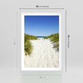 Plakat w ramie 50x70 - Relaks nad Morskimi Wzgórzami - plaża, wydmy - rama biała