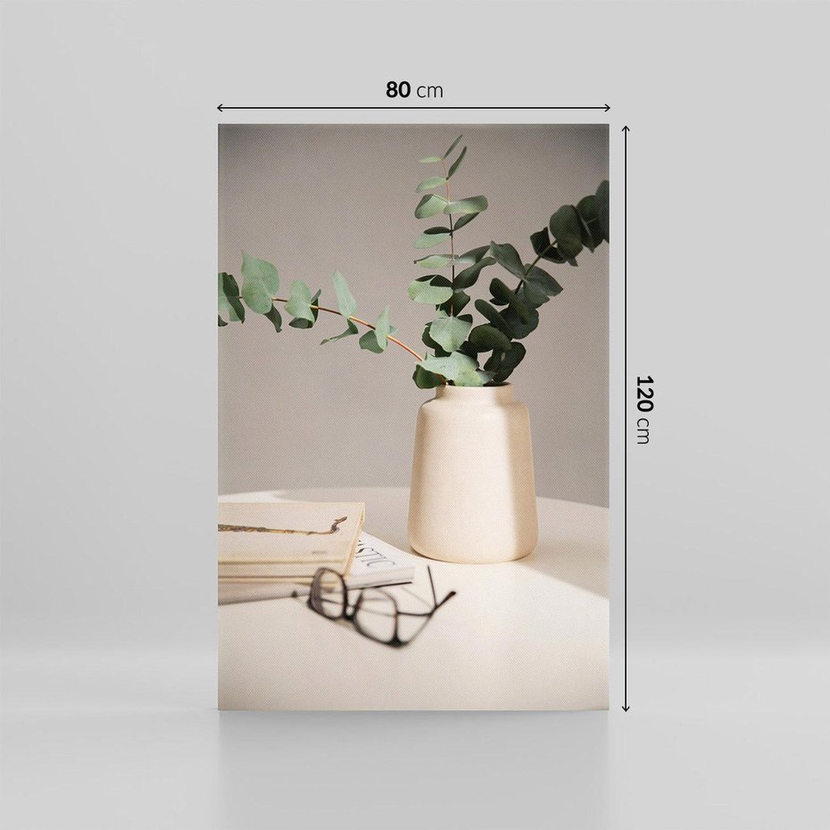 Obraz na płótnie 80x120 - Eukaliptusowe liście w okularach - liście, eukaliptus