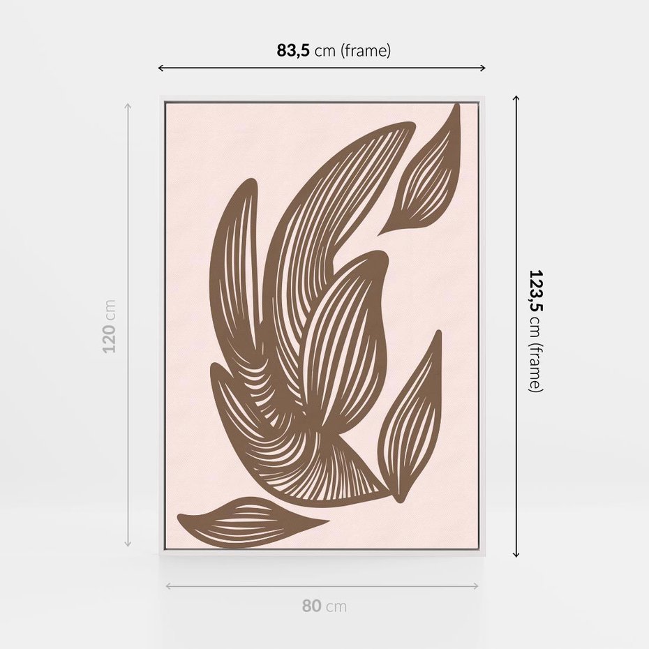 Obraz w ramie 80x120 - Nowoczesne Harmonie - skandynawski styl, plakat - rama biała