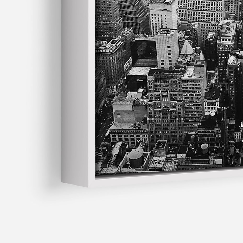 Obraz w ramie 70x100 - Majestatyczne Wysokości - Nowy Jork, wieżowce - rama biała
