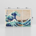 Obraz na płótnie 120x80 - "Wielka Fala u wybrzeży Kanagawy" Katsushiki Hokusai - Reprodukcja - reprodukcja, obraz na płótnie