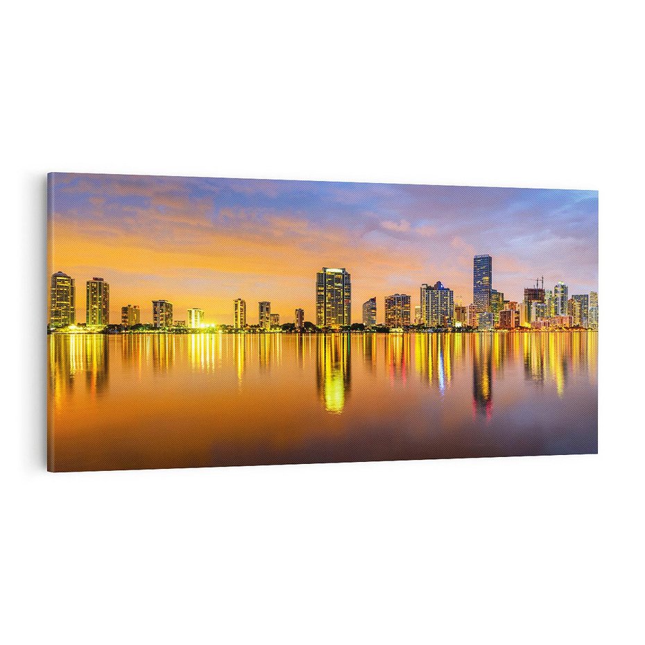 Obraz na płótnie 140x70 - miasto świateł - Miami, Floryda