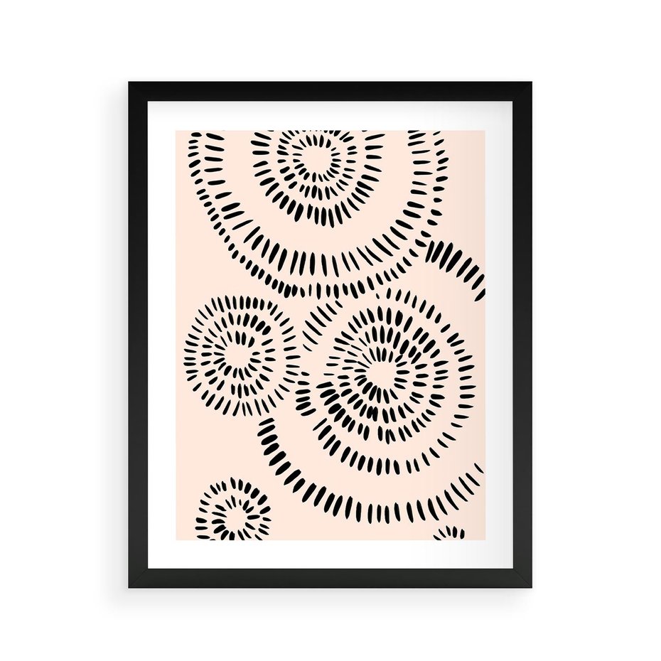 Plakat w ramie 40x50 - Abstrakcyjne Wnętrza - minimalistyczne kształty, odbicia - rama czarna