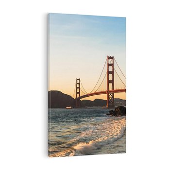 Obraz na płótnie 70x100 - Statek na morzu - Golden Gate, most